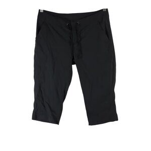 Columbia Black Lightweight Cropped Capris Hiking Camping Pants Size 12